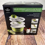 Sharper Image 4-IN-1 Salad Spinner Mandoline Slicer New, Open Box.. Fixed Price $24.99.