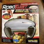 Robotwist Electric Jar Opener Automatic, White/gray, Multiple Sizes, New Sealed. Fixed Price $20.00.
