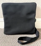 Urban Oxide Crossbody Bag Textured Rubber Black Pockets Zippers Medium Square. Fixed Price $29.99.