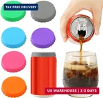 6 Pack Silicone Soda Can Cover, Reusable Lids To Keep Carbonation, B.... Fixed Price $7.98.