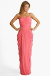 New Js Collections Strapless Draped Jersey Dress Gown Size 4 $210 Watermelon. Fixed Price $109.00.