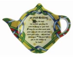 Irish Blessing Celtic Prayer Teabag Holder Bone China Medieval Collectible 5.9". Fixed Price $8.99.