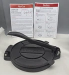 Tortilla Press 8 Inch Uno Casa Cast Iron *missing Sheets Parchment Paper & Rivet. Fixed Price $25.50.