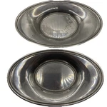 Reed & Barton 2PC 8" Serving Trays Plates Bread Stainless Mcm Vtg. Fixed Price $21.95.