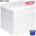 200 Pack Oil Clean Up Spill Absorbent Pads Contractor Grade Polypropylene New. Fixed Price $72.50.
