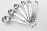 6 Pcs Difference Size Stainless Steel Measuring Spoons Tea Coffee Home Cooking. Fixed Price $5.00.
