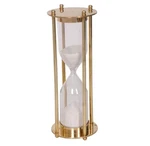 E6 Decorative Hourglass Timer With Gold Frame & White Sand Home Office 9X4. Fixed Price $26.99.