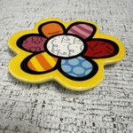 Romero Britto Flower Power Tea Bag Holder Dish Ceramic Trinket Pop Art. Fixed Price $12.95.