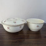 Kitchen Kraft Oven Serve 8.5" Diameter Covered Casserole Priscilla Matching Bowl. Fixed Price $23.99.