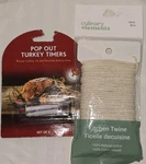 Culinary Elements: Kitchen Twine And Pop Out Turkey Timers Set. Fixed Price $10.00.