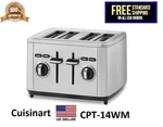 Cuisinart Stainless Steel 4-SLICE Bagel Select Extra-wide Slots Toaster CPT-14WM. Fixed Price $44.95.