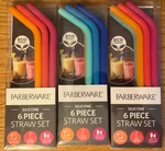 3 Packs Of Farberware Silicone 6 Piece Straw Sets (18 Total)- Reusable&flexible. Fixed Price $20.99.