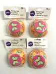 Lot 4PK Total 300 Wilton Cupcake Baking Cups Liner Holder Paper Butterflies. Fixed Price $12.98.
