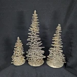 Vintage Silver Plated Twisted Wire Christmas Tree 9" 6.5" Set Of 3 Home Decor. Fixed Price $44.95.