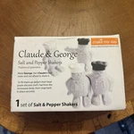 Claude & George Salt Pepper Shakers Make My Day Australia New Open Box.. Fixed Price $14.99.