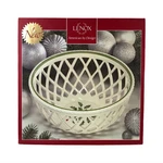 Lenox Holiday Christmas Porcelain Open Weave Bread Basket 10.25 New Box. Fixed Price $24.99.