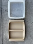 Tupperware Divided Compartment Tray Container 723-1 Vtg 1971 Tan/beige Vintage. Fixed Price $9.00.