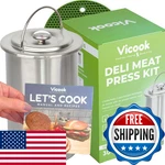 Vicook Deli Meat Press Kit - Stainless Steel Mold For Healthy Homemade. Fixed Price $58.39.