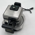 Waring Pro Belgian Waffle Maker Black Stainless Steel WMK250SQ W/ Drip Pan. Fixed Price $39.99.