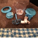 New Tupperware Power Chef Pull Cord System Chop Prep Salt Water Blue In Box. Fixed Price $59.95.