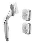 Vevor Soap Dispensing Dish Kitchen Scrub Brushes W/ Handle & 3 Heads. Fixed Price $10.99.