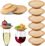 8PCS Wine Glass Charcuterie Toppers Bamboo Mini Appetizer Boards. Fixed Price $19.04.