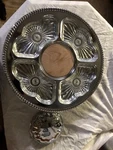Vtg 50 Large Hellerware Chromium Chrome Tray Lazy Susan Veggie Relish Server. Fixed Price $50.00.