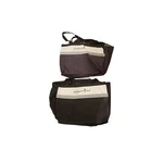 (2) Pampered Chef Consultant Tote Bag Canvas Compartments Pockets Black 17X14. Fixed Price $22.00.