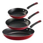 Everyday 3 Pk Aluminum Nonstick Fry Pans Metallic Red. Fixed Price $33.75.