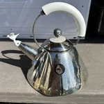 Michael Graves Alessi White Dove Whistle Teapot Kettle Stainless Inox 430 Italy. Fixed Price $99.98.