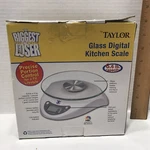 Taylor The Biggest Loser Glass Digital Kitchen Scale Model 3831B. Fixed Price $18.95.