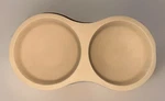 Pampered Chef Stoneware Microwave Double Egg Cooker #5161 Made In Usa 6". Fixed Price $5.99.