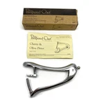 The Pampered Chef Cherry & Olive Pitter 2080 Chrome Silver Metal Finish Niob. Fixed Price $19.99.