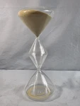 Unique Tri-layer Triple-globe Hourglass Sand Timer Blown Conical 60 Min. Fixed Price $49.00.