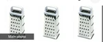 3 Chef Craft Stainless Steel 4 Sided Pyramid Cheese Grater With Desired Sizes. Fixed Price $14.97.