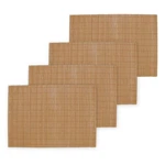 Bamboomn Placemat/sushi Rolling - 18" X 13" 4 Units, Brown. Fixed Price $21.76.