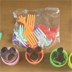 Multicolor Animal Shape Cookie/fruit Cutter Set Easy Grip With Lunch Accessories. Fixed Price $7.50.
