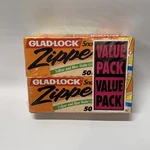 Rare Double Pack 1980S 1990S Glad-lock Zipper Bags Food Box T.v. Movie Prop. Fixed Price $94.95.
