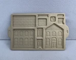 Pampered Chef Gingerbread Mold #1805 School Post Office Stoneware Vtg 90S. Fixed Price $24.99.