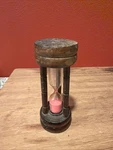 Vintage Wood 3-MINUTE Pink Sand Hour Glass Egg Timer 4. Fixed Price $10.00.