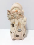 Ceramic Snowman Tealight Holder Christmas Winter Decor By Tii Collections. Fixed Price $13.00.