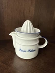 Vtg White Porcelain/ceramic Citrus Juicer Reamer W/pitcher Presse-citron. Fixed Price $35.00.
