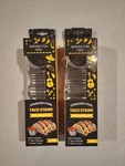 Lot Of 2 New - Taco Stands Stainless Steel 4PC Sets With Salsa Guacamole Cups. Fixed Price $17.99.