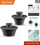 Silicone Bathtub Stopper 2PCS Set - Perfect Drain Solution For & Sinks. Fixed Price $11.99.