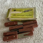 Edh 1190 Chadwick-miller Set Of 8 Rosewood Handles Stainless Steel Cob Holders. Fixed Price $18.00.