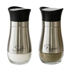Salt & Pepper Shaker Set Stainless Steel Covering Glass Bpa-free, 4.42 Oz. Fixed Price $9.99.