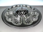 Vtg 50 Large Hellerware Chromium Chrome Tray Lazy Susan Veggie Relish Server. Fixed Price $28.00.