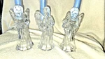 Angel Candle Holders Set Of 3 Clear Glass Centurion Collections Holiday Decor. Fixed Price $12.98.
