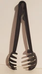 Tupperware Black Plastic Pasta Spaghetti Tongs Grabber Kitchen Utensil 4229A-4. Fixed Price $5.59.