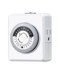 Dewenwils 24 Hour Mechanical Outlet Timer For Lamps, Christmas Lights, 1-PACK. Fixed Price $14.99.